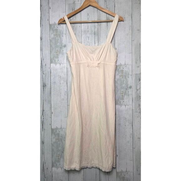 James Perse Fray Hem Pastel Blush Pink Adjustable Strap Cotton Midi Dress Sz. 1 - Picture 1 of 10